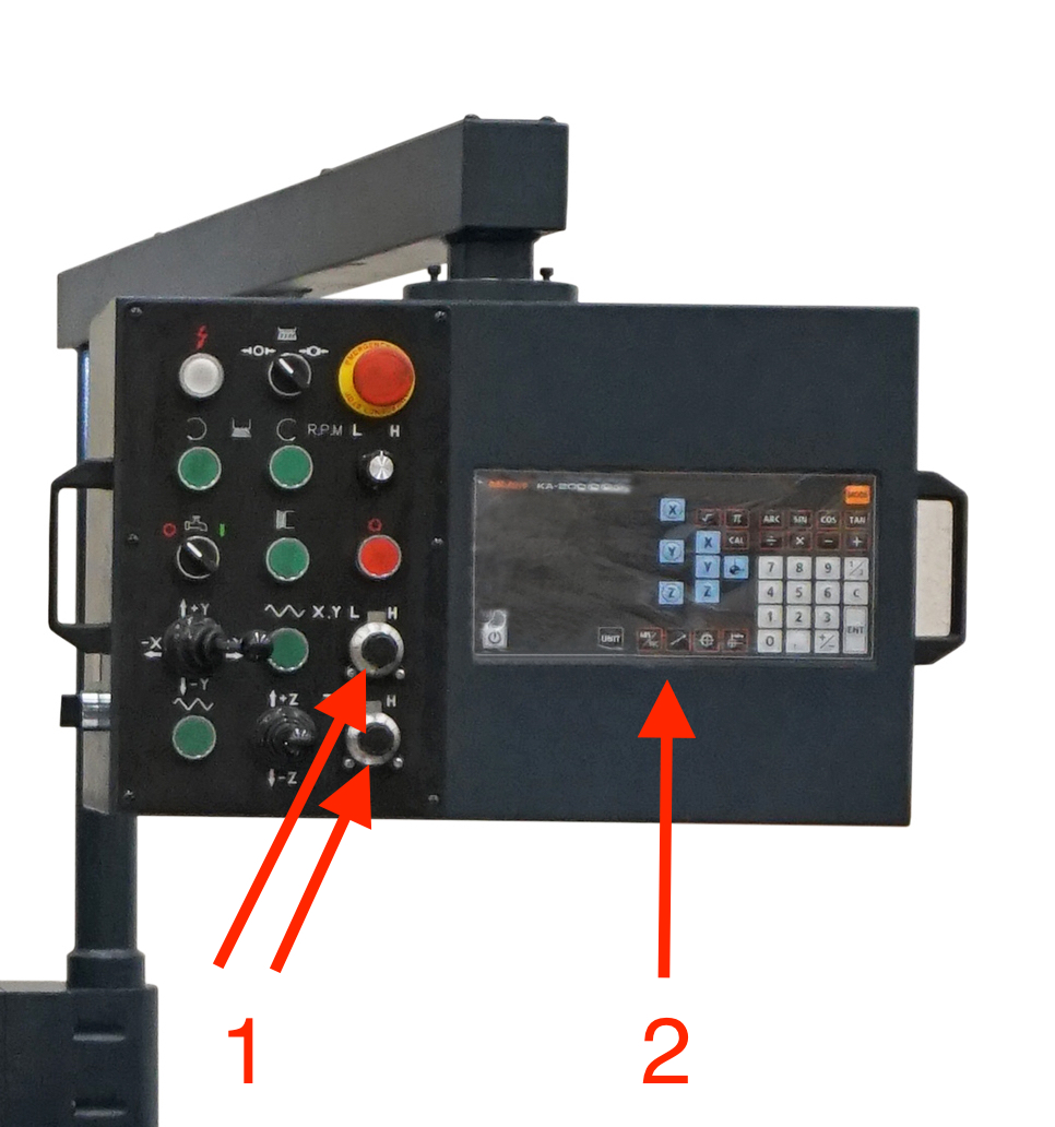 Fresadora FHV-500 - panel de control