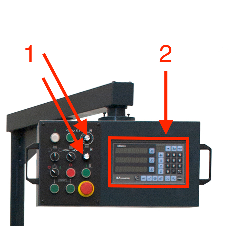 Fresadora FHV-300 - panel de control